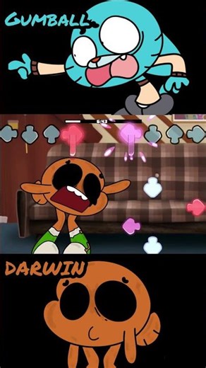 FNF Darwin.EXE and Gumball V2 are Fighting in All Phases // NEW UPDATE #fnf #new #gumball #fnfmod