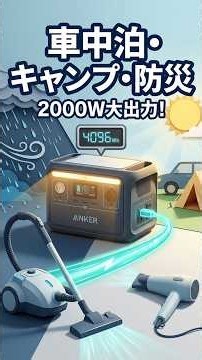 車に積める安心感。Anker最新ポータブル電源を検証 #Anker #車中泊 #キャンプ #日常使い