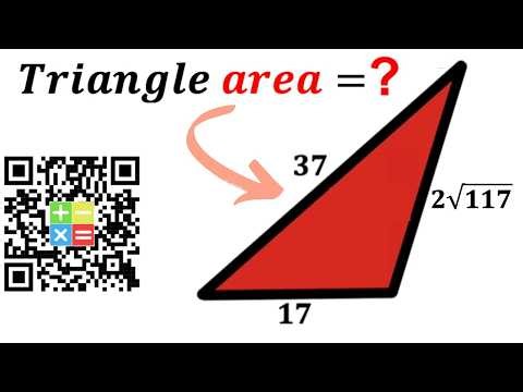 Can you find area of the Red shaded triangle? | (Obtuse Triangle) | #math #maths | #geometry
