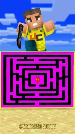 HELP! Herobrine Needs to Solve the Maze Challenge! #funnyshorts 1