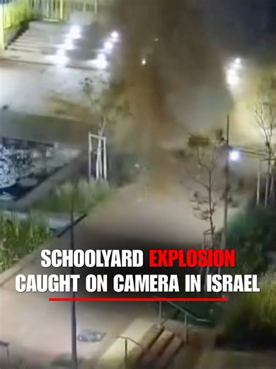 Surveillance Footage Captures Explosion in Israeli Schoolyard