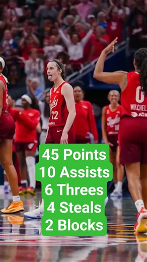 🚨 Caitlin Clark CAREER-HIGH 45pts/10ast (WNBA RECORD) leads Indiana Fever to win | Basketball NBA
