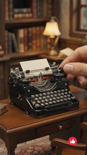 This MINI Typewriter Is Too Satisfying 😳⌨️ #Shorts#MiniTypewriter#Typewriter#Miniature #Unboxing#fyp