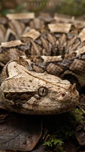 Gaboon Viper 😨: Africa’s Deadliest Snake 🐍 #snakes