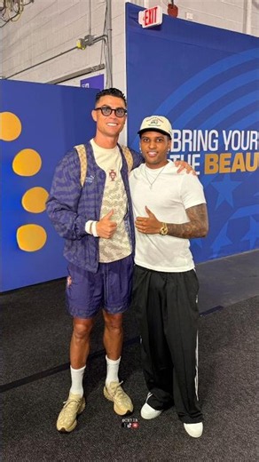 Rodrygo meets his idol Cristiano Ronaldo 🤍🐐