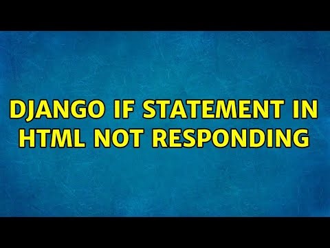 Django If statement in HTML not responding