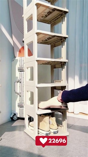 Foldable Shoe Rack: Space-Saving & Portable! 👟🏠