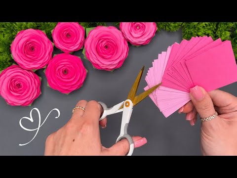 So Beautiful! Easy Paper Flower Making Tutorial 🌸 DIY Rose Craft