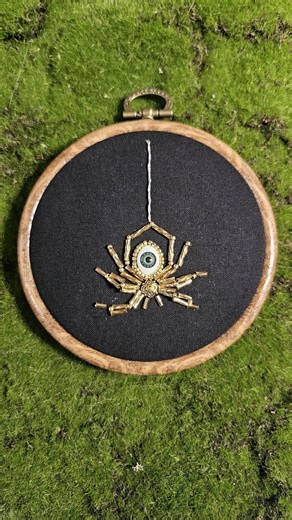 Beaded Embroidery Insect * Spider * Oddities - Etsy