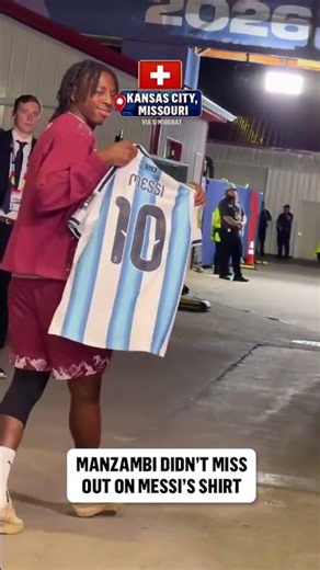 Injury couldn’t keep Johan Manzambi from getting his hands on the GOAT's jersey 🇨🇭🇦🇷