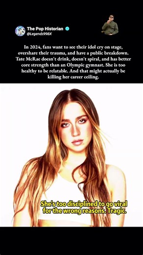 Why Tate McRae being "too perfect" is actually her biggest problem. #TateMcRae #PopCulture