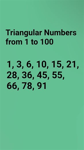 # Triangular Numbers from 1 to 100 #Subscribe for more |