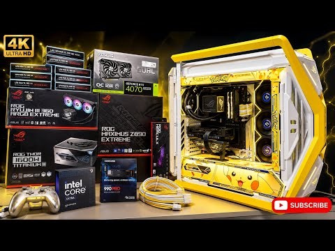 DREAM ROG PIKACHU GAMING PC BUILD | INTEL CORE ULTRA 9 285K + RTX 4070 SUPER | ASUS Hyperion GR701