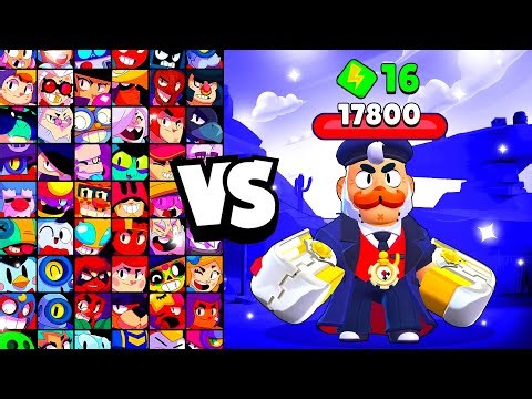 PEAKY SAM vs ALL BRAWLERS! With 16 POWER-UPs! | Brawl Stars