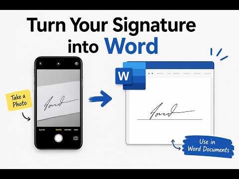 Creating Signature In Office Word | Inserting Signature in Microsoft word from paper to word Documen