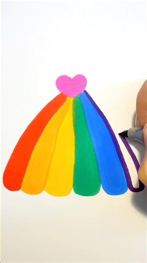 How to draw a princess in a rainbow dress 👑✨