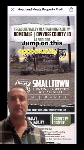 buy this rare USDA permitted knee processing facility in Homedale, Idaho #c#creb#boisei#idahob#beef