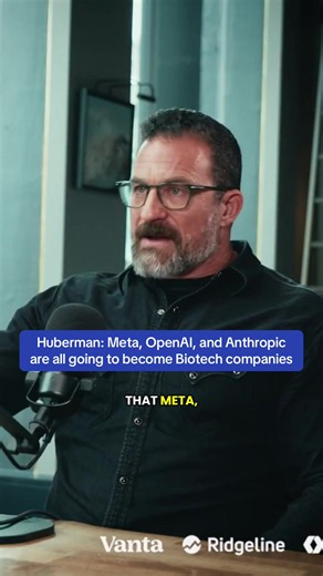 Andrew Huberman on why Meta, OpenAI, and Anthropic are all going to become biotech companies. Via: Yt // Invest Like The Best #ai #biotech #neuroscience #biology #science