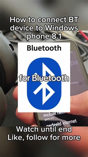 Bluetooth pairing on Windows phone step by step #nokia #windows #tech