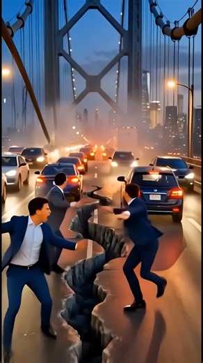 Massive Bridge Collapse During Rush Hour | Cinematic Simulation (4K) #youtubeshorts