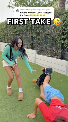 FAIL!🤣😭 - Cadel and Mia #blooper #funny #couple #shorts