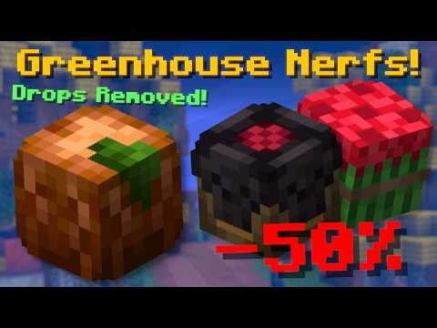 Massive Greenhouse Nerfs! Mutation Drops Halved + More! (Hypixel Skyblock News)