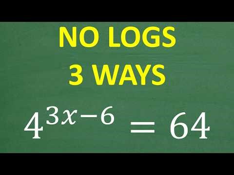 Solve This Exponential Equation (Without Logarithms!)