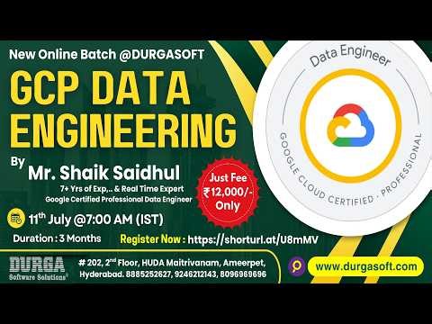 GCP DATA ENGINEERING Online Training @ DURGASOFT