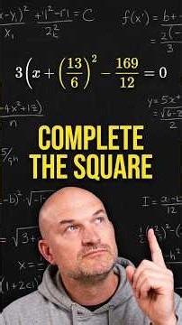 The first step to solving a quadratic by completing the square - Part 1