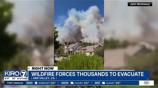 Video: Wildfire forces thousands to evacuate in California