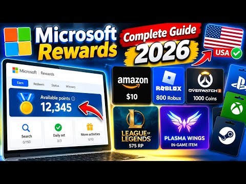 Microsoft Rewards Complete Guide 2026 | USA Rewards & Gift Cards