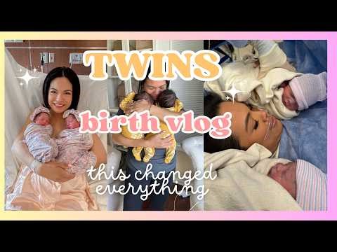 TWIN BIRTH VLOG | Our Labor & Delivery Story (Emotional + Real)