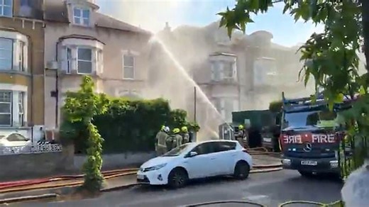 Firefighters tackle blaze next to East London synagogue