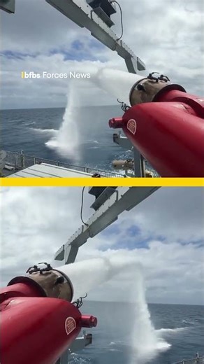 HMS Tamar test firefighting systems🔥