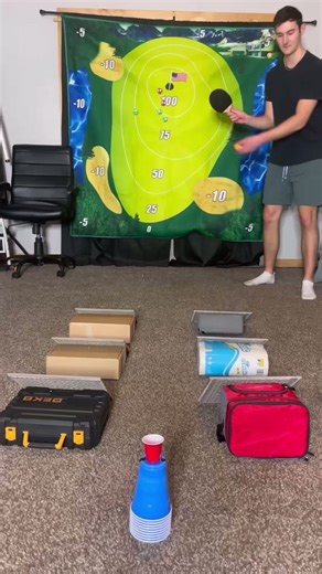 Ping pong trick shots through 12 crazy bounce setups