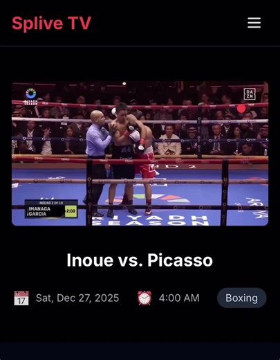 Inoue vs. Picasso Live Watch Now! #InoueVsPicasso #InoueFightNight #BoxingLiveNow #WorldTitleFight #InoueLiveStream