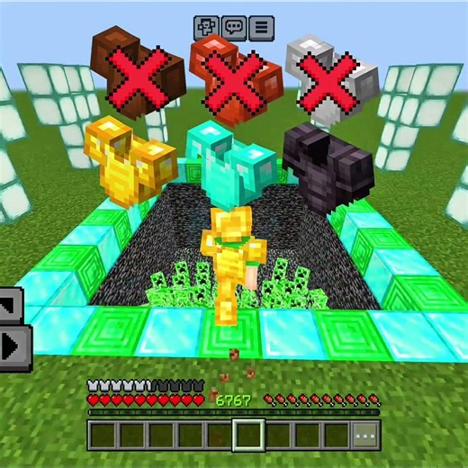 Which Armor Can Survive a Creeper? 🤯💥 #shorts #minecraft #gaming #viral