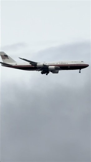 As “God Bless The USA” Plays, President Trump, Aboard Air Force One, Emerges From The Alaska Clouds