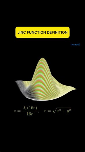The Jinc Function: Sinc's Circular Cousin! ⭕ #maths #shorts