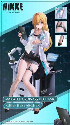 Costume Introduction - Maxwell: Ordinary Mechanic (Chief Researcher) | GODDESS OF VICTORY: NIKKE