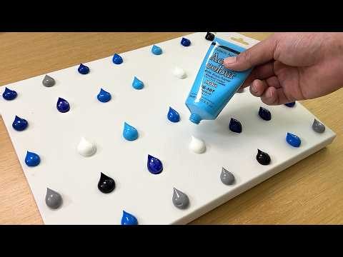 How to paint a deep blue forest  / Acrylic painting technique