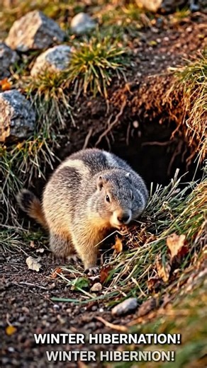 Groundhog Secrets 🐿️ | Amazing Hibernation & Underground Life! 🌿❄️ #Shorts