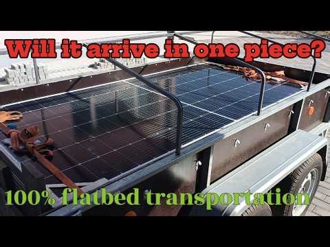 How to carefully transport solar panels lying flat - live example of almost perfect packaging.