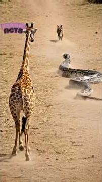 A Giraffe Fought Back — Saving a Fox Cub from a Lion