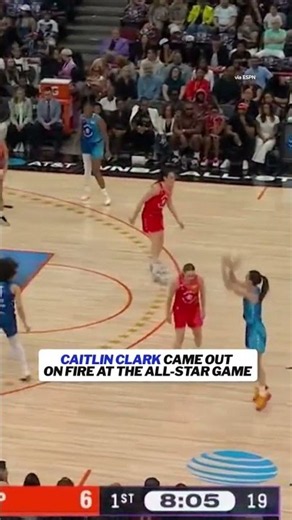 Caitlin Clark was showing off the range early #wnbaallstar #wnba