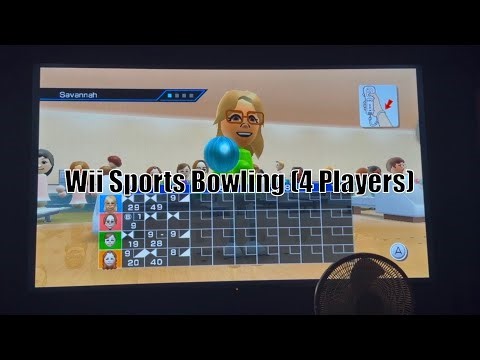 Wii Sports Bowling (4 Players Gameplay)