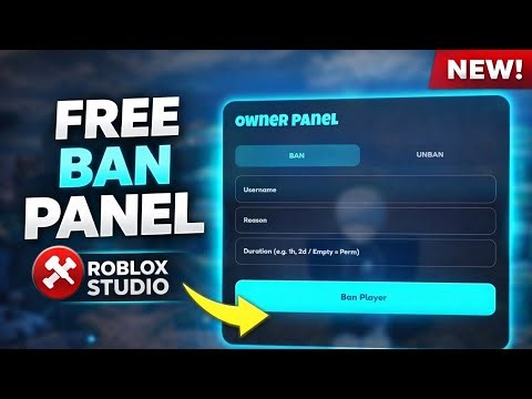 FREE Ban Panel System Roblox Studio 