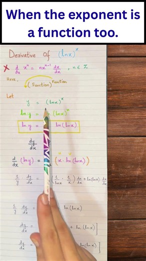 Derivative of (ln x)^x | Part 1/9 | Infinity Math