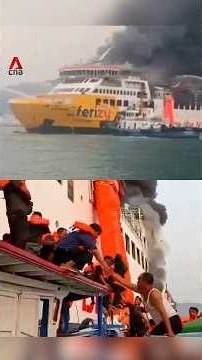 Indonesia ferry catches fire, passengers evacuated
