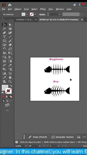 Adobe Illustrator 2026 - Tips for drawing a Fishbone Logo Icon| DesignStock BD #designstockbd